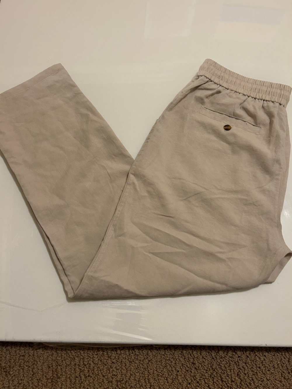 & Other Stories Men’s Elastic-Waist Chinos in Light Beige